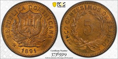 1891-A 5C MS64RB