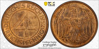 1932-D 4 Rcpfg J-315 MS64RB