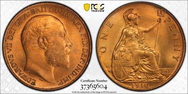 1910 1D S-3990 MS64+ RD