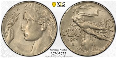 1921-R 20C KM-44 MS63