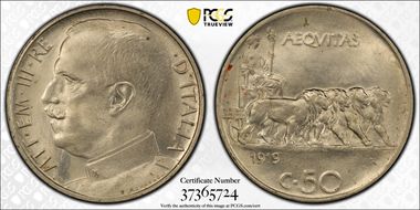 1919-R 50C Plain Edge MS63