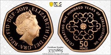 2019 50p S-H56 Girlguiding Au First Strike PR70DCAM