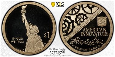 2018-S $1 American Innovation Series  Washington-Signed 1st Patent PR69DCAM