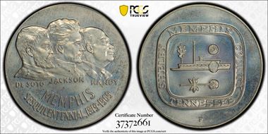 1969-P Medal D1969-3a Silver Memphis Sesqui MS67