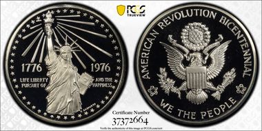 1976 AR Medal D1976-3e, Bicentennial PR69DCAM