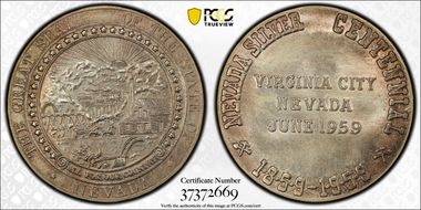 1959 SC$1 HK-552, Nevada Centennial MS65