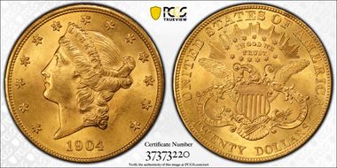 1904 $20 MS65