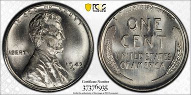1943-S 1C MS67