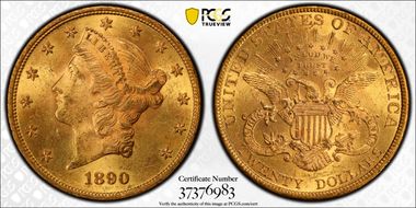 1890 $20 MS62
