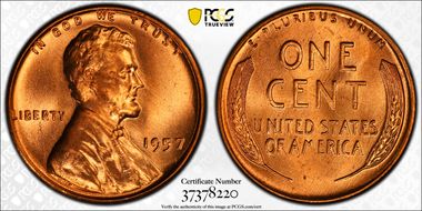 1957 1C MS66RD