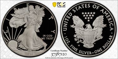 2010-W $1 Silver Eagle PR69DCAM