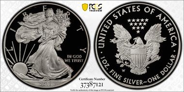 2013-W $1 Silver Eagle PR69DCAM