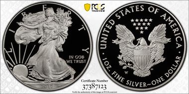 2017-W $1 Silver Eagle PR70DCAM
