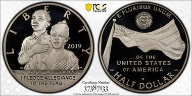 2019-S 50C American Legion 100th Ann PR70DCAM