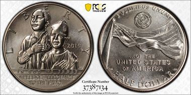 2019-D 50C American Legion 100th Ann MS69