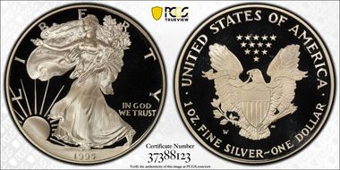 1995-W $1 Silver Eagle PR69DCAM