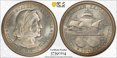 1892 50C Columbian MS66