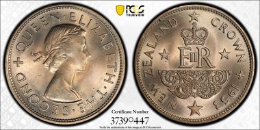 1953 Crown QEII Coronation MS65