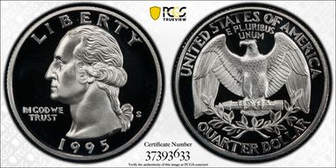 1995-S 25C Silver PR70DCAM