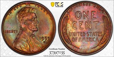 1955-D 1C MS64BN
