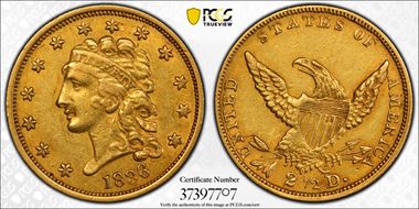 1836 $2.50 Block 8 XF45