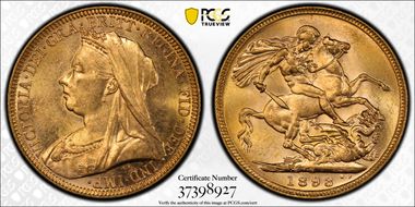 1893-M Sov S-3875 Old Head MS63