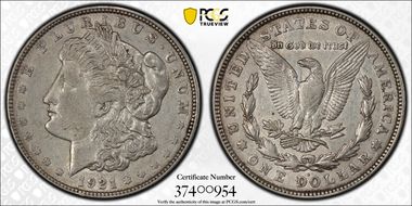 1921-D $1 VAM 1B, Capped R XF45