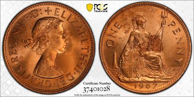 1967 1D S-4157 MS64RD