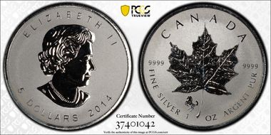 2014 $5 ML Horse Privy SP68