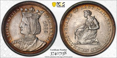 1893 25C Isabella MS62