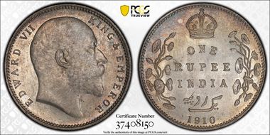 1910-B Rupee SW-7.51 MS63