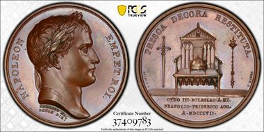 1807 Medal Bramsen-653 Bronzed AE Duchy of Warsaw SP63