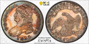 1815/2 50C O-101 AU58