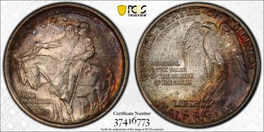 1925 50C Stone Mountain MS66