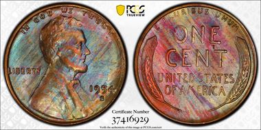 1954-S 1C MS64BN