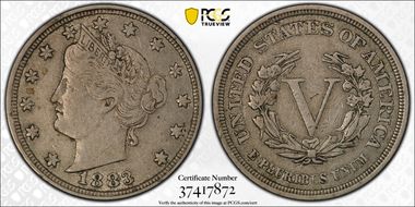 1883 5C No Cents RPD FS-1301 XF40