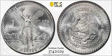 1982-Mo Onza Libertad Ag MS67