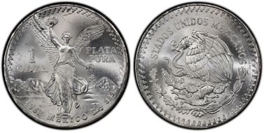 1982-Mo Onza Libertad Ag MS66