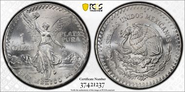 1982-Mo Onza Libertad Ag MS67