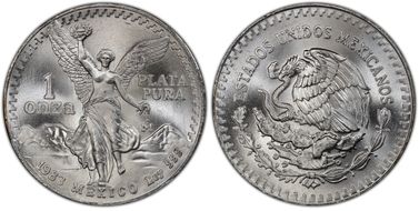 1983-Mo Onza Libertad Ag MS67