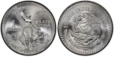 1983-Mo Onza Libertad Ag MS66