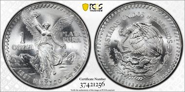 1987-Mo Onza Libertad Ag - DDO MS67