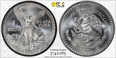 1987-Mo Onza Libertad Ag - DDO MS67