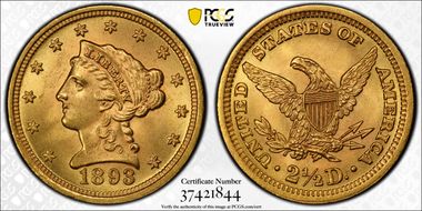 1893 $2.50 MS65+