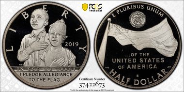 2019-S 50C American Legion 100th Ann First Strike PR70DCAM