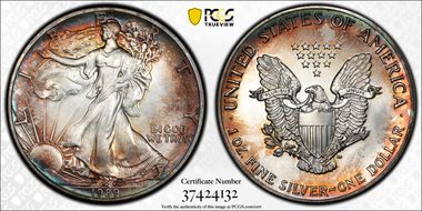 1989 $1 Silver Eagle MS67