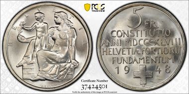 1948 B 5 Fr Constitution MS65