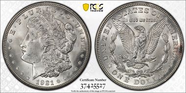 1921-D $1 MS64+ 