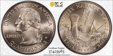 2009-D 25C Northern Mariana Islands Satin Finish SP69