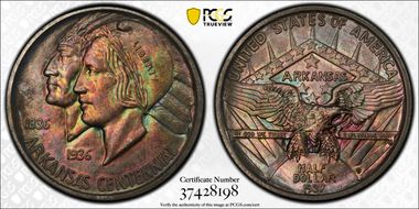 1937-D 50C Arkansas MS64